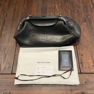 Balenciaga Bag - Black Leather with Chain